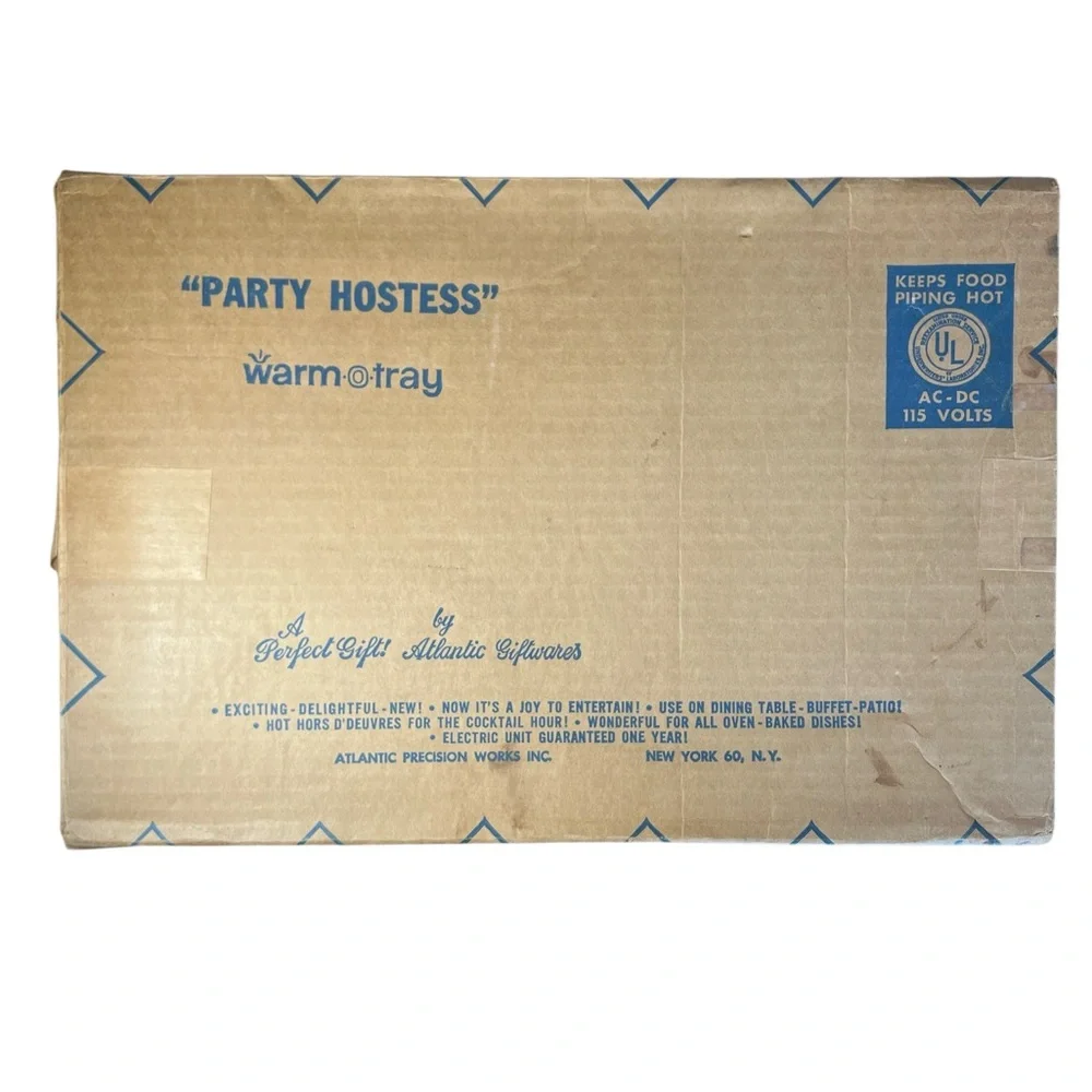 Vintage Party Hostess Electric warm-o-tray Warming Tray